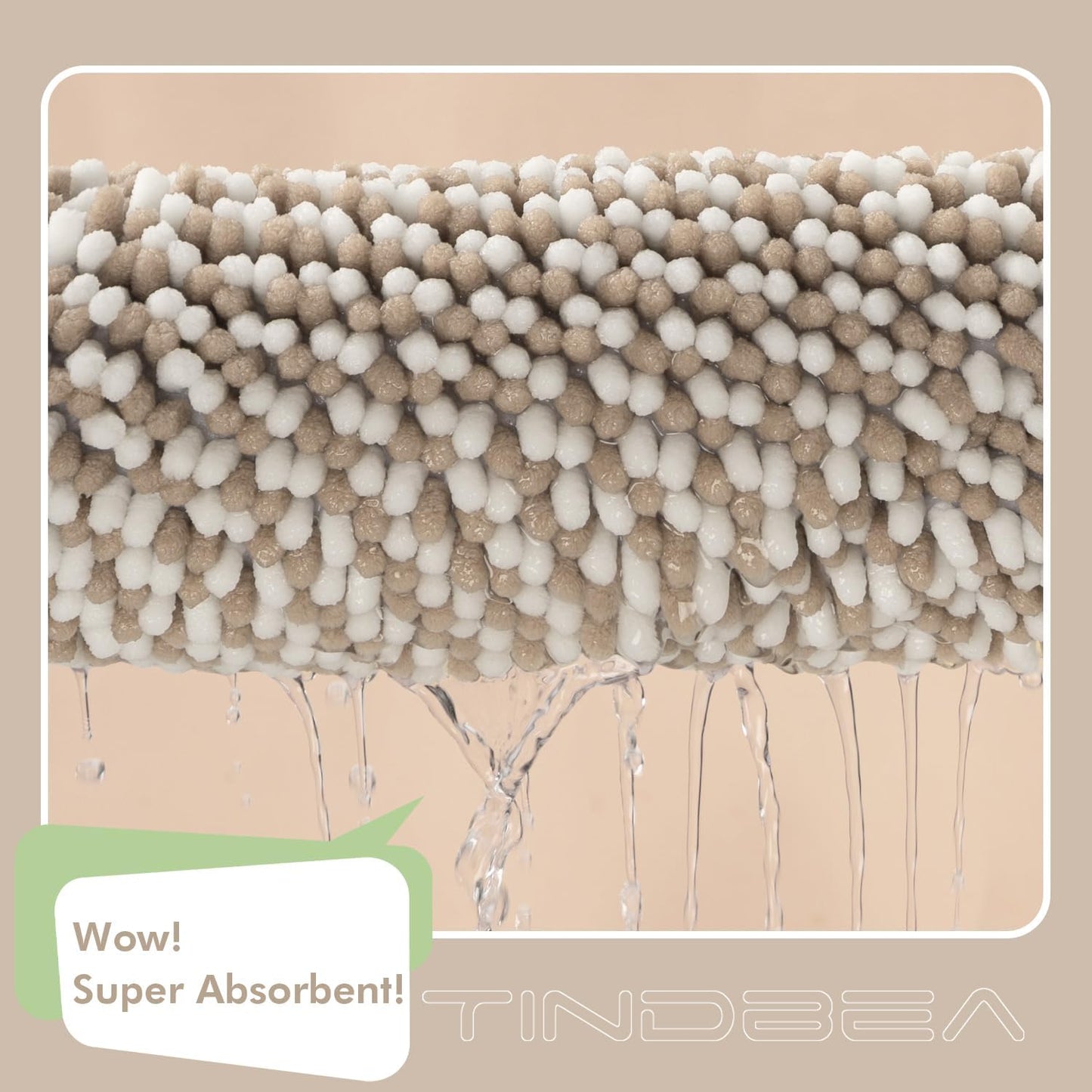 Bathroom Rugs 2 Piece Set Extra Soft and Absorbent Fluffy Mat