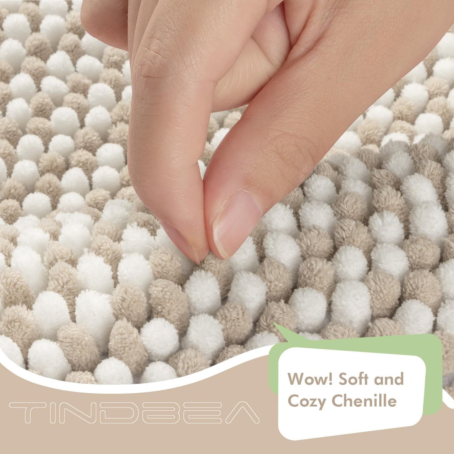 Bathroom Rugs 2 Piece Set Extra Soft and Absorbent Fluffy Mat