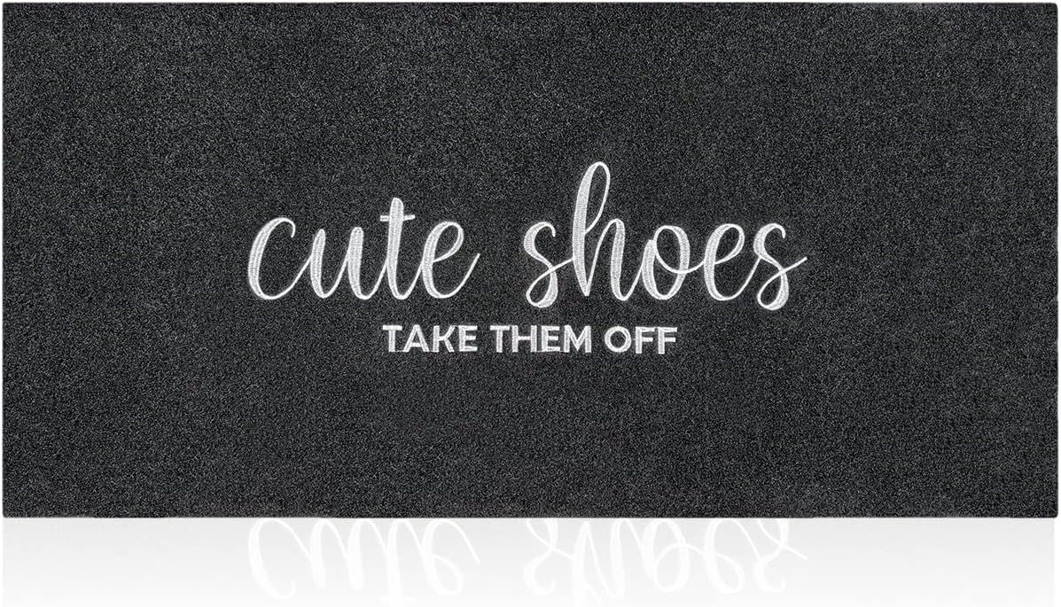 Entryway Cute Shoes Take Them off Mats for Front Door with Rubber Backing Doormat Indoor Mat