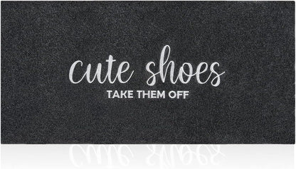 Entryway Cute Shoes Take Them off Mats for Front Door with Rubber Backing Doormat Indoor Mat