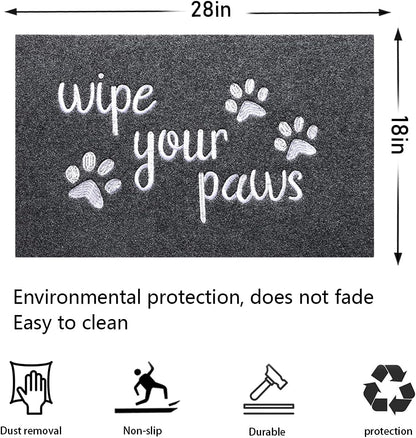 Welcome Door Mat for Entrance Funny Door Mat Wipe Your Paws Floor Mat