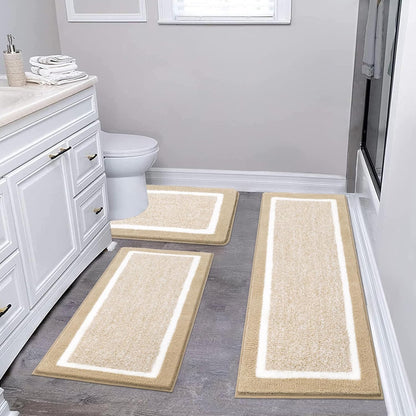 2 Piece, Non Slip Bathroom, Absorbent Bath Rugs