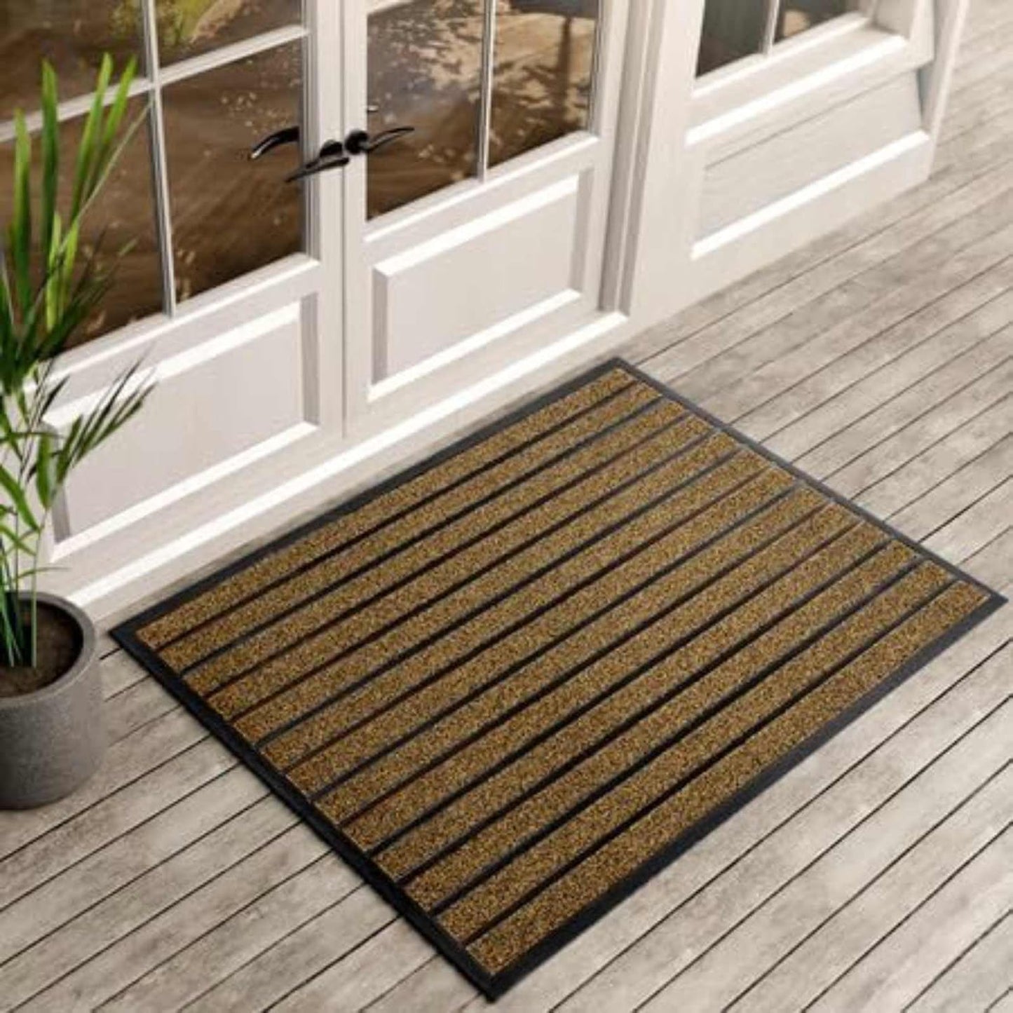 Brown Black Door Mat