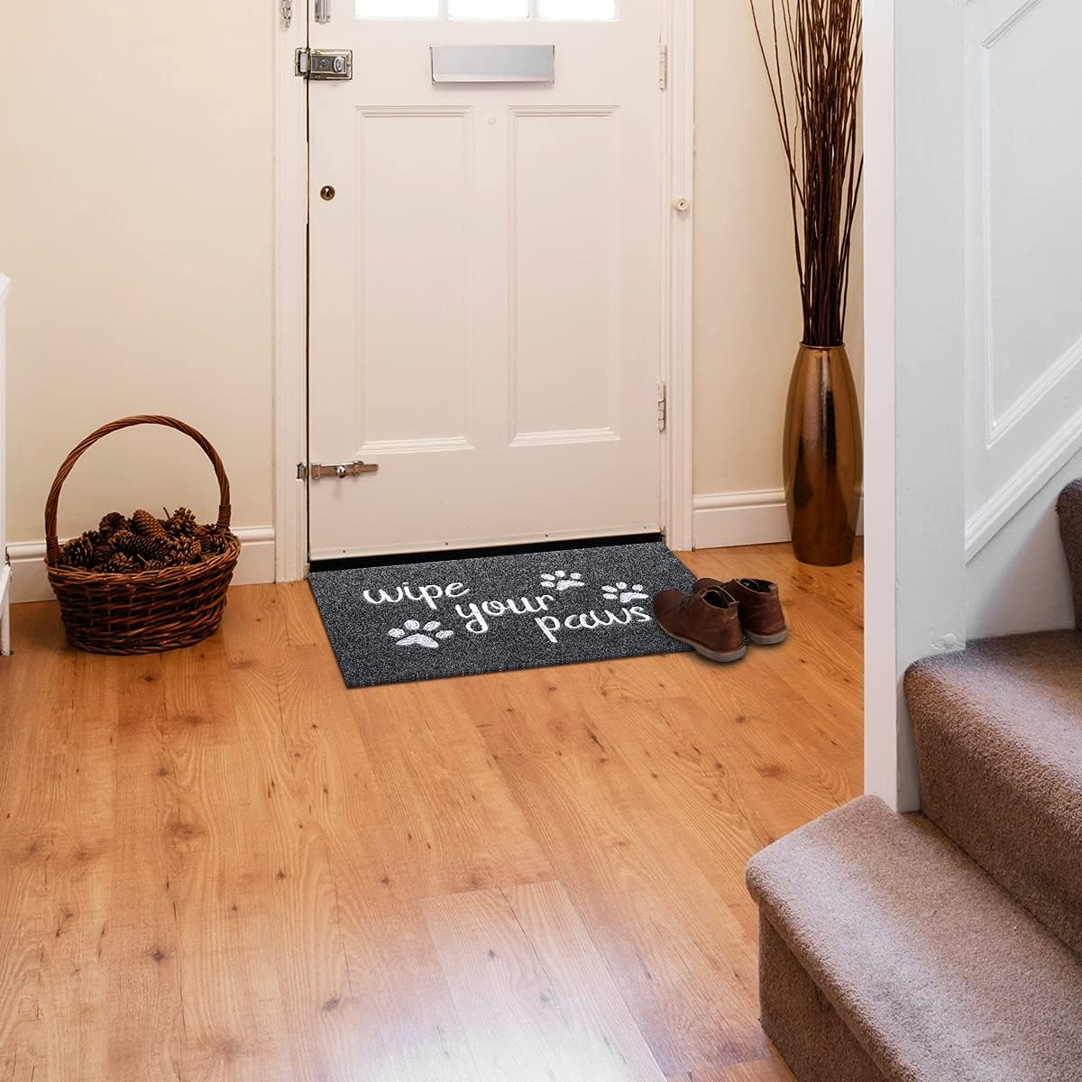 Welcome Door Mat for Entrance Funny Door Mat Wipe Your Paws Floor Mat