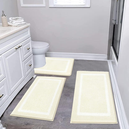 2 Piece, Non Slip Bathroom, Absorbent Bath Rugs