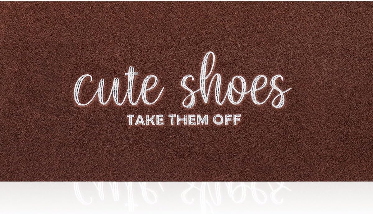 Entryway Cute Shoes Take Them off Mats for Front Door with Rubber Backing Doormat Indoor Mat