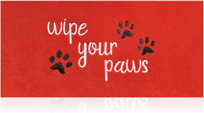 Welcome Door Mat for Entrance Funny Door Mat Wipe Your Paws Floor Mat