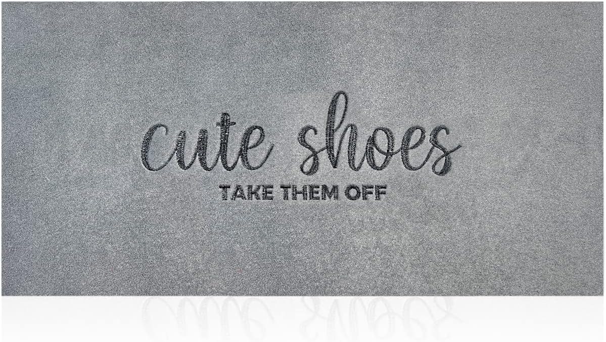 Entryway Cute Shoes Take Them off Mats for Front Door with Rubber Backing Doormat Indoor Mat