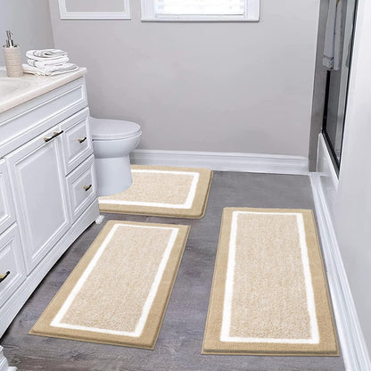 2 Piece, Non Slip Bathroom, Absorbent Bath Rugs