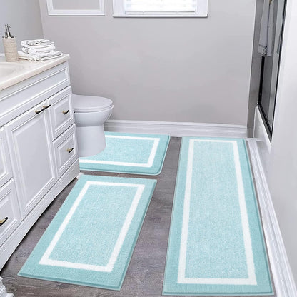 2 Piece, Non Slip Bathroom, Absorbent Bath Rugs