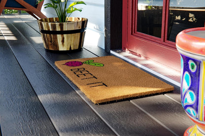 Beet It, Natural Coir Fiber Doormat