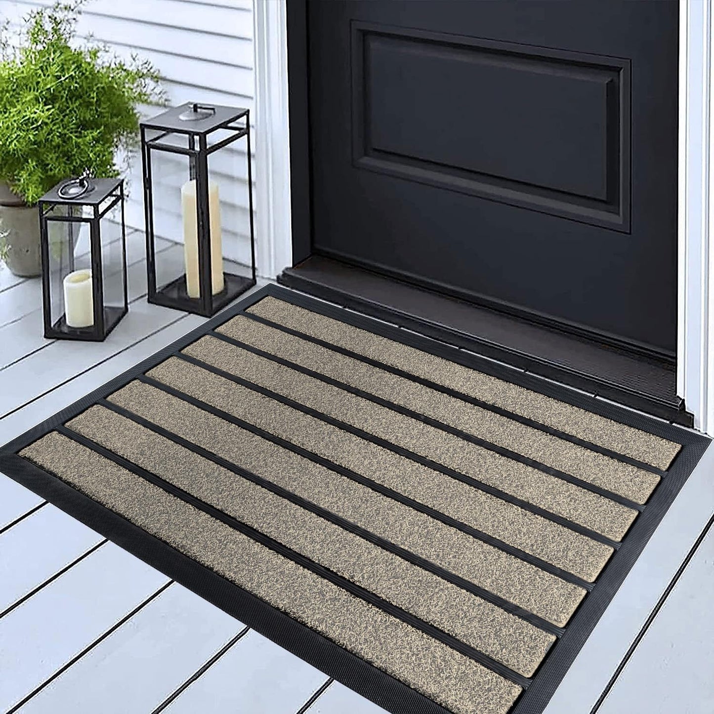 Brown Black Door Mat