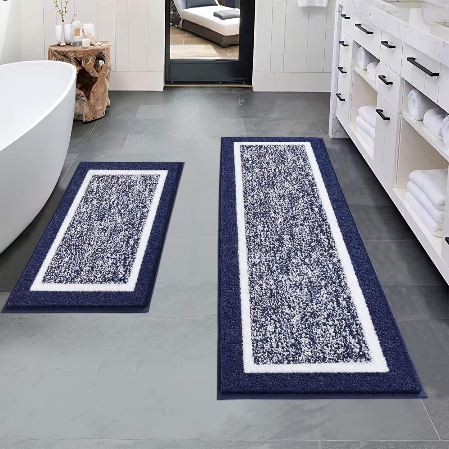 2 Piece, Non Slip Bathroom, Absorbent Bath Rugs