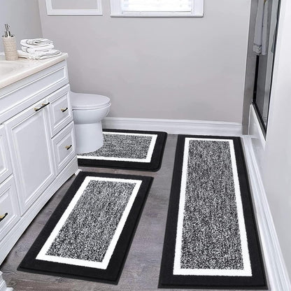 2 Piece, Non Slip Bathroom, Absorbent Bath Rugs