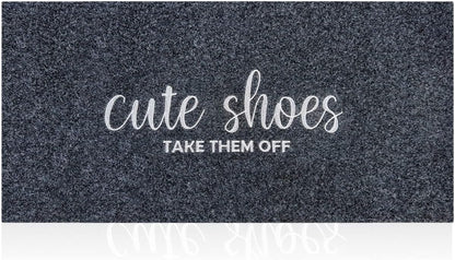 Entryway Cute Shoes Take Them off Mats for Front Door with Rubber Backing Doormat Indoor Mat