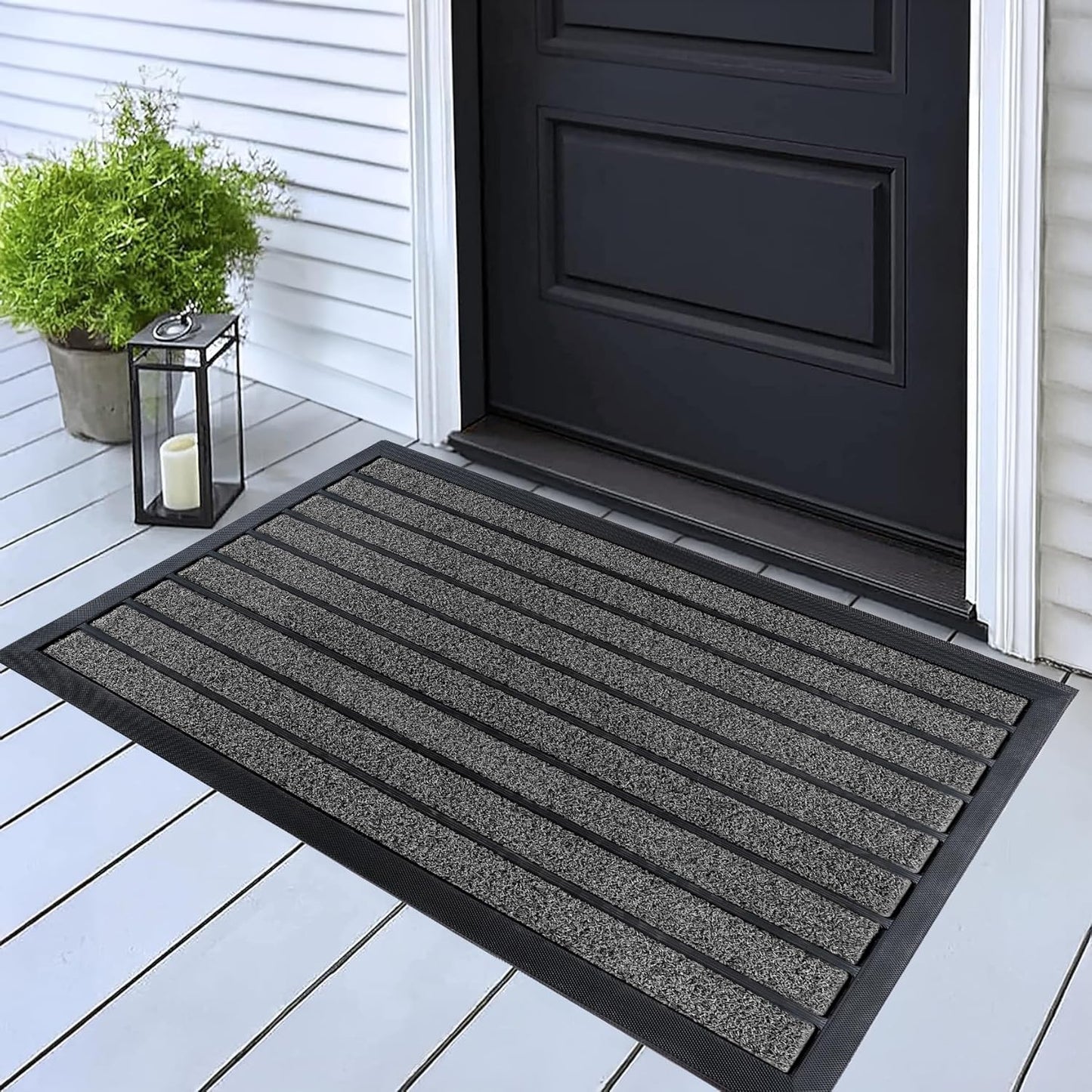 Brown Black Door Mat