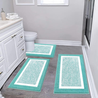 2 Piece, Non Slip Bathroom, Absorbent Bath Rugs