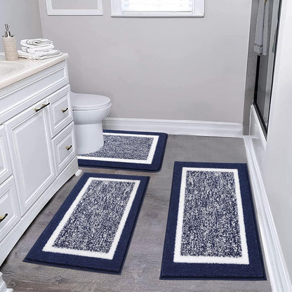 2 Piece, Non Slip Bathroom, Absorbent Bath Rugs