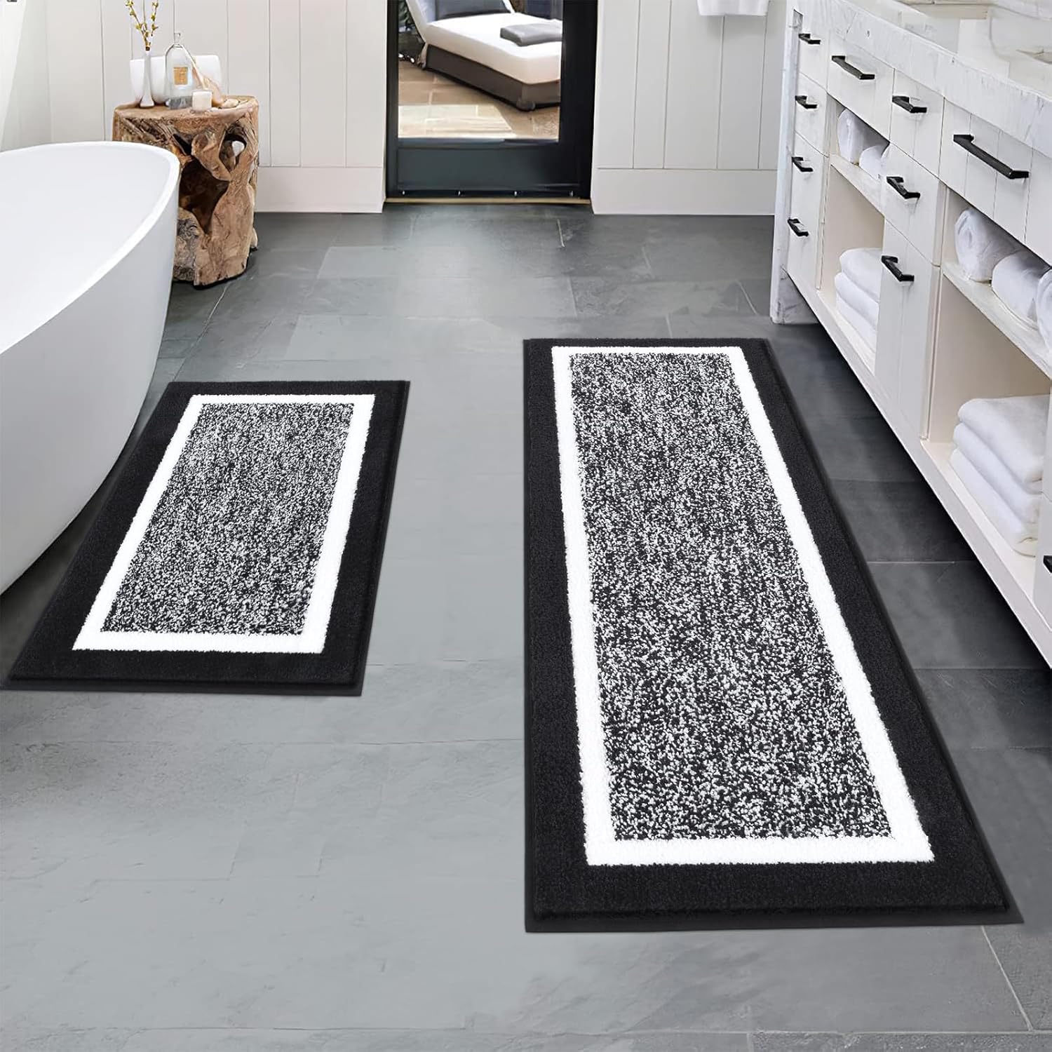 2 Piece, Non Slip Bathroom, Absorbent Bath Rugs