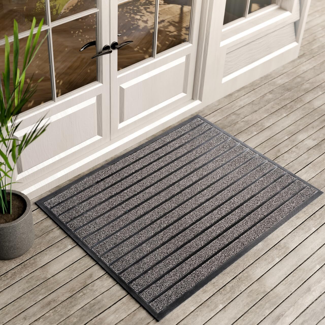 Brown Black Door Mat