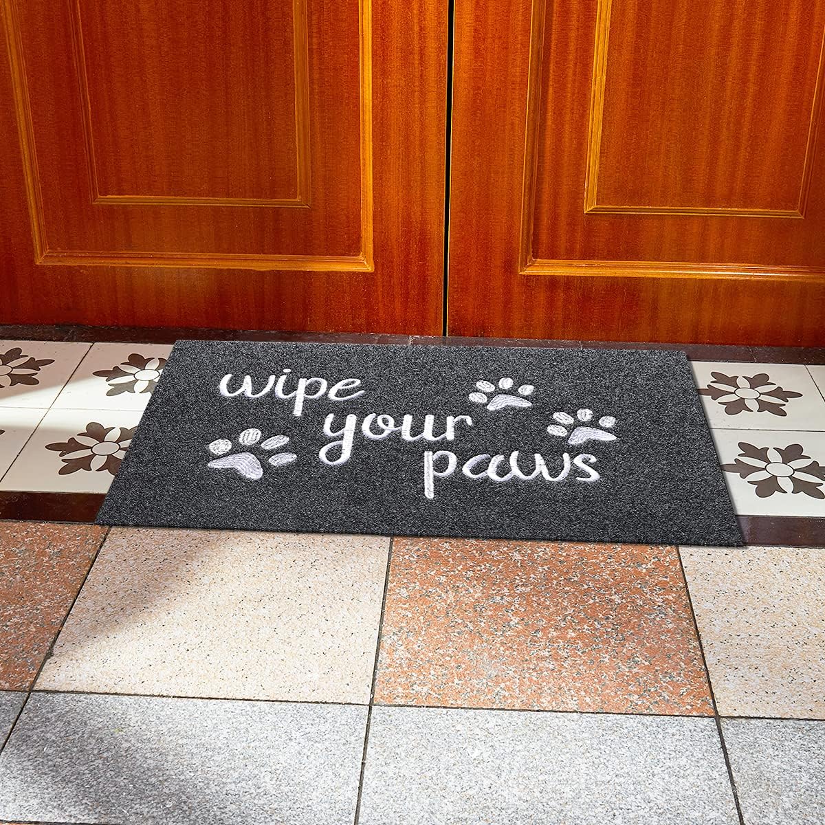 Welcome Door Mat for Entrance Funny Door Mat Wipe Your Paws Floor Mat