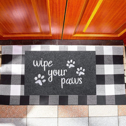 Welcome Door Mat for Entrance Funny Door Mat Wipe Your Paws Floor Mat