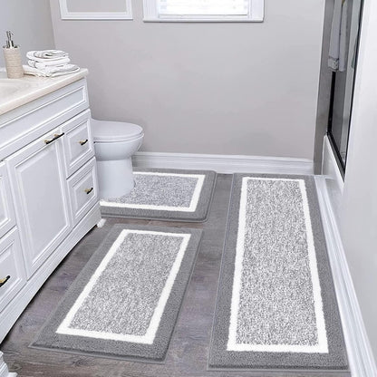 2 Piece, Non Slip Bathroom, Absorbent Bath Rugs