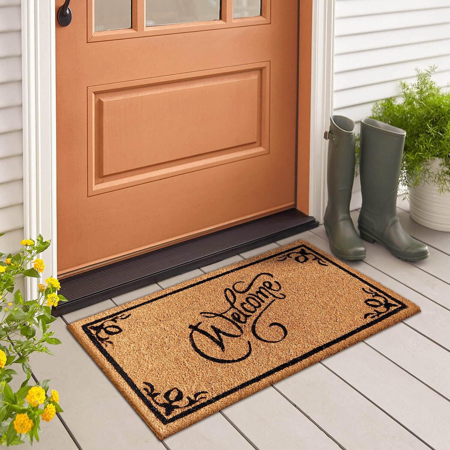 Coco Coir Doormat, with Heavy-Duty PVC Backing