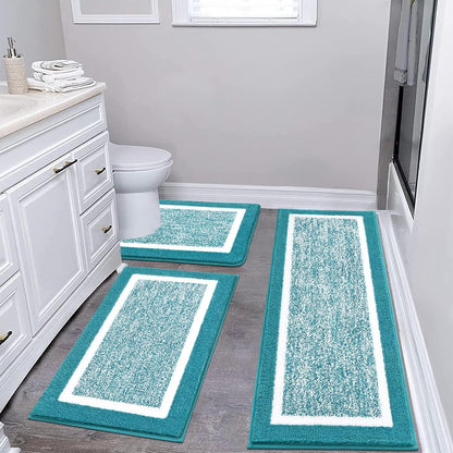 2 Piece, Non Slip Bathroom, Absorbent Bath Rugs