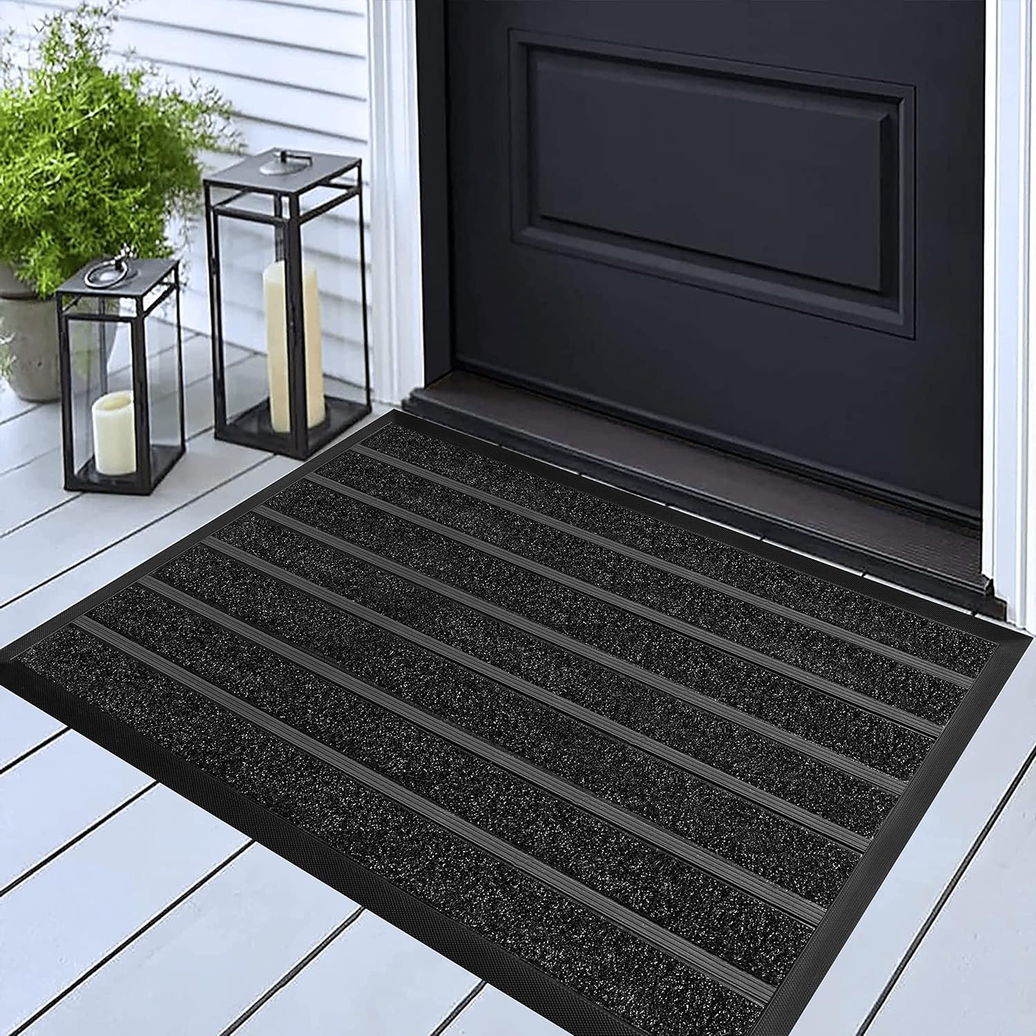 Brown Black Door Mat