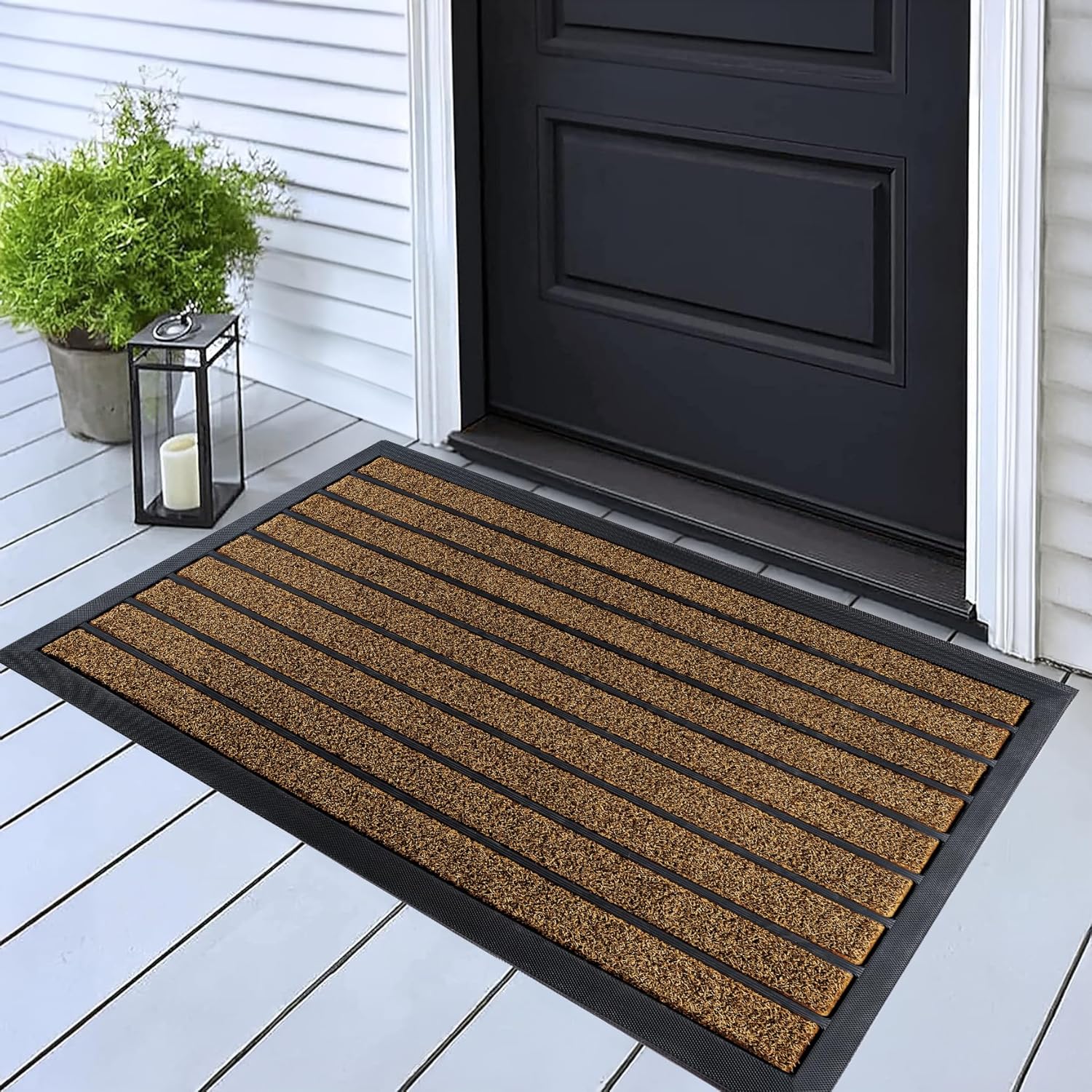 Brown Black Door Mat