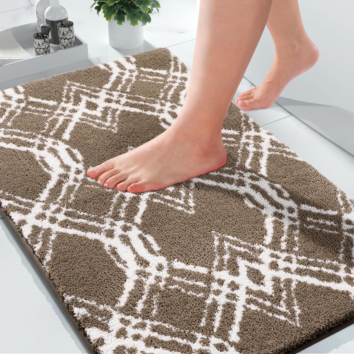 Thick Plush Bath Mat, Non-Slip