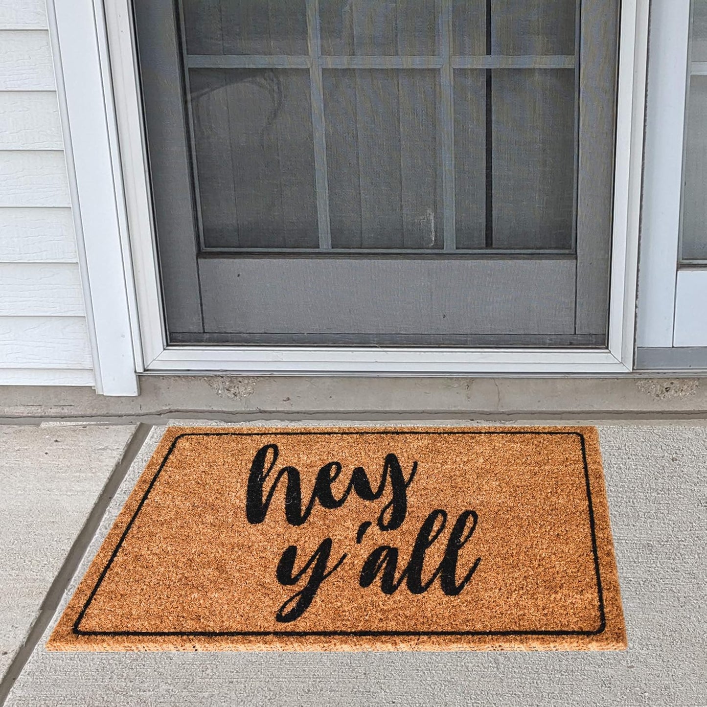 Hey Y'all Natural Coir Door Mat