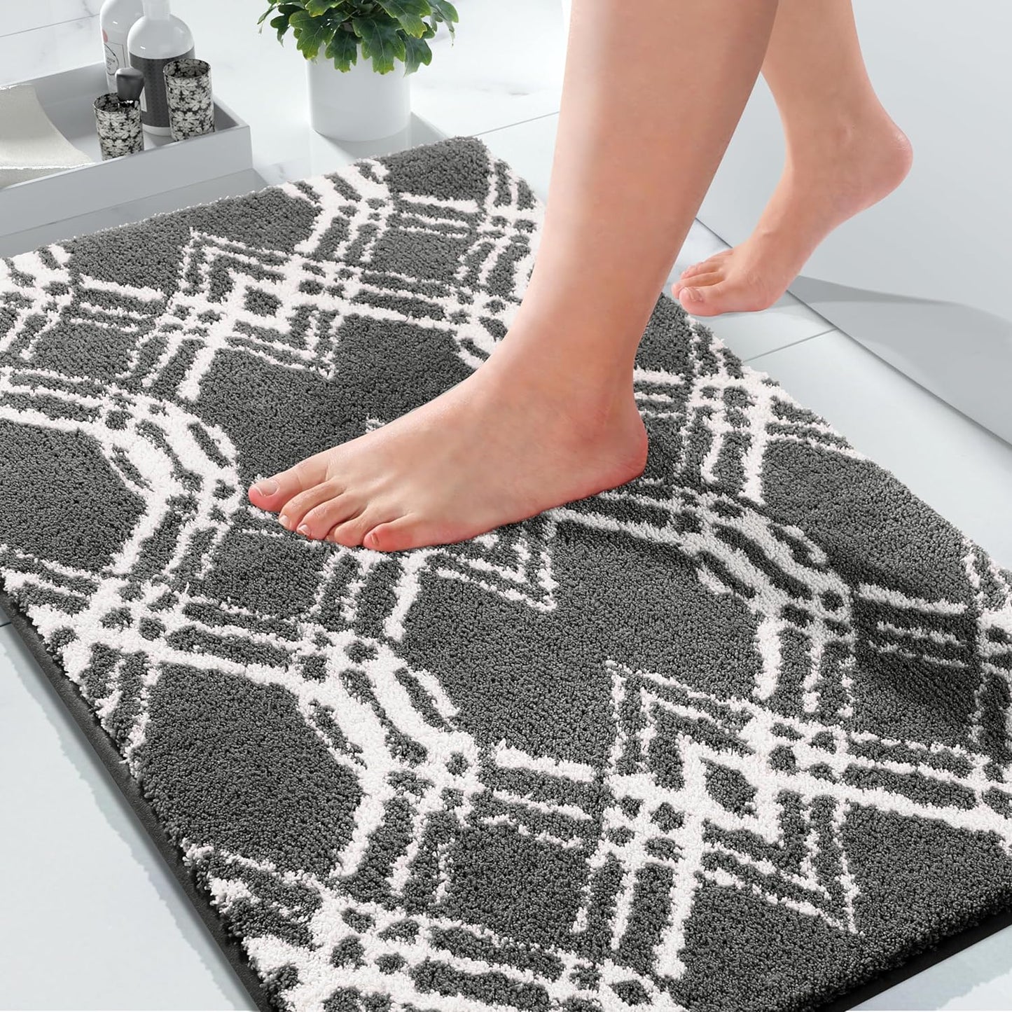 Thick Plush Bath Mat, Non-Slip