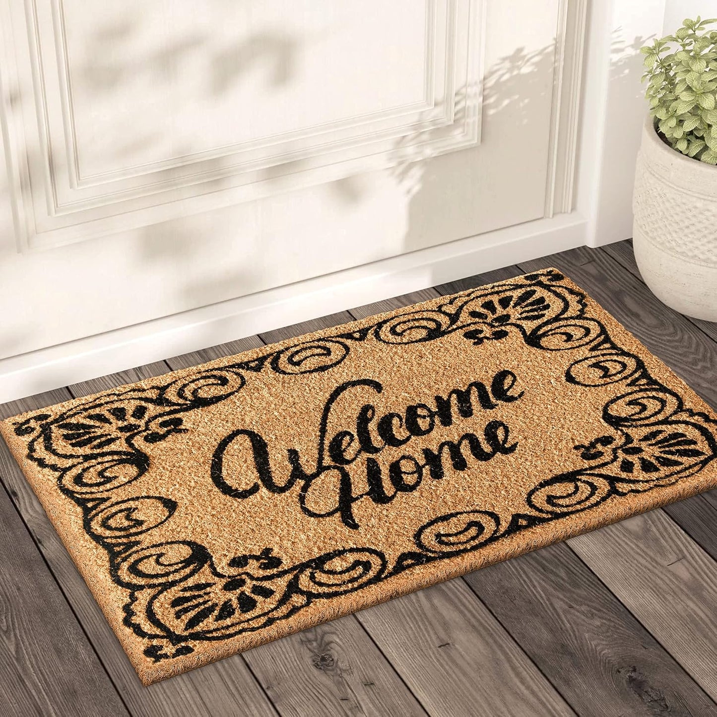 Coco Coir Doormat, with Heavy-Duty PVC Backing