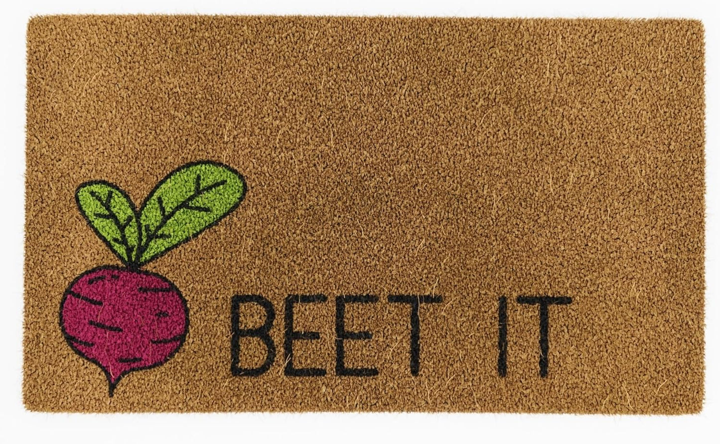 Beet It, Natural Coir Fiber Doormat